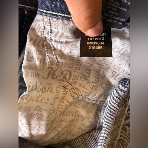 Harley-Davidson Women's Bootcut Jeans Blue Denim Genuine Motor Clothes Size 8 - Picture 6 of 16